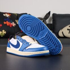 Alternative view of Union LA x Air Jordan 1 Low “Storm Blue / Blue Toe”