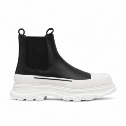 Alexander McQueen Tread Slick Chelsea Boot – Black/White.