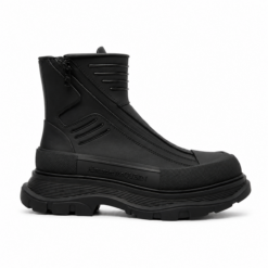 Alexander McQueen Tread Slick Zip-Up Boot Black