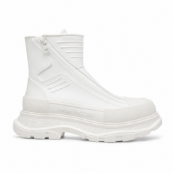 Alexander McQueen Tread Slick Zip-Up Boot White