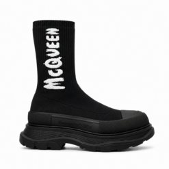 Alexander McQueen Tread Slick Sock Boot – Black / White