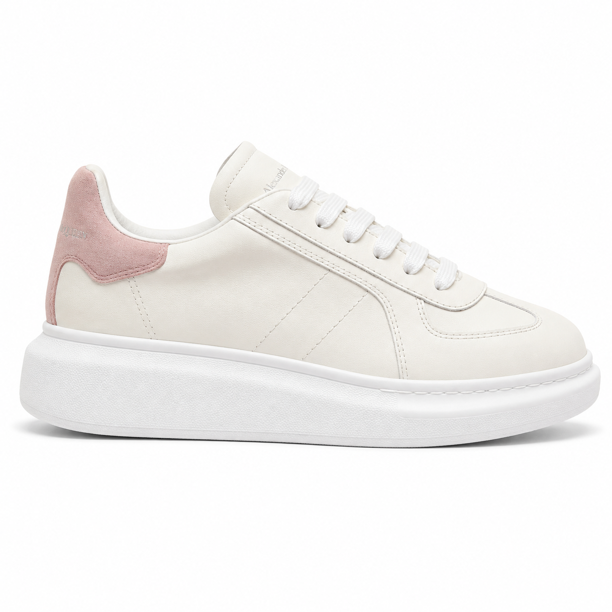 Alexander McQueen Oversized Retro Sneakers White Pink