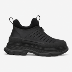 Alexander McQueen Tread Slick Moto Low Top Sneaker Black