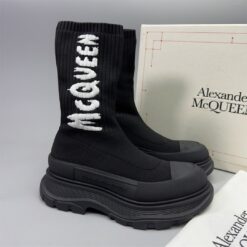 Alternative view of Alexander McQueen Tread Slick Sock Boot – Black / White