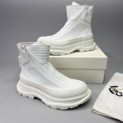 Alternative view of Alexander McQueen Tread Slick Zip-Up Boot White