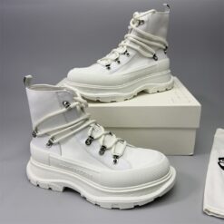 Alternative view of Alexander McQueen Tread Slick Lace-Up Boot – White / Ivory.