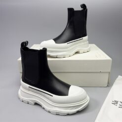 Alternative view of Alexander McQueen Tread Slick Chelsea Boot – Black/White.