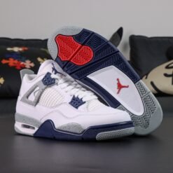 Alternative view of NIKE AIR JORDAN 4 RETRO MIDNIGHT NAVY