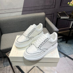 Alternative view of Alexander Mcqueen Panelled Leather Sneakers White