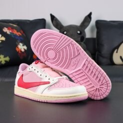 Alternative view of Travis Scott x Air Jordan 1 Low OG SP Tropical Pink
